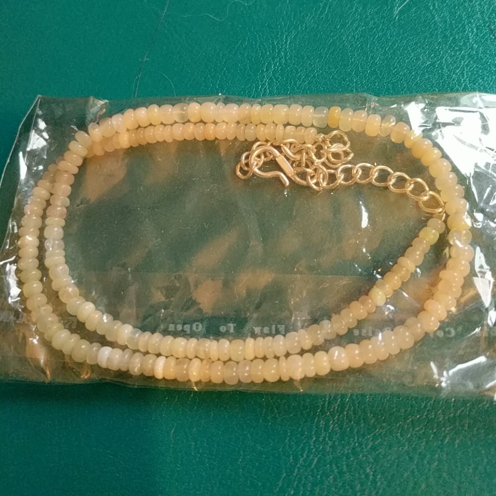 17" welo opal bead necklace 3mm beads.